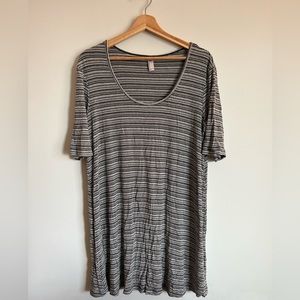 Striped American Apparel tee shirt dress